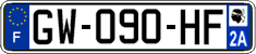 French license plate, SIV (ordinary)