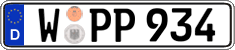 German license plate, Regular plates