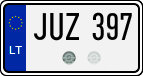 License plate of Lithuania, Cars
