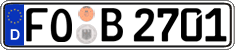 German license plate, Regular plates