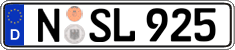 German license plate, Regular plates