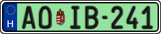 license plates of Hungary, Regular plates (2022)