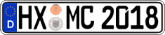 German license plate, Regular plates