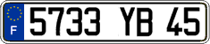 French license plate, FNI