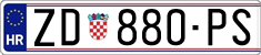 License plate of Croatia, Regular plates