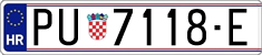 License plate of Croatia, Regular plates