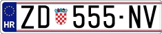 License plate of Croatia, Regular plates