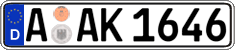 German license plate, Regular plates