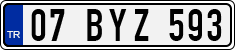 License plate of Turkey, Regular plates