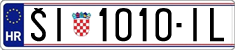 License plate of Croatia, Regular plates