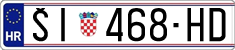 License plate of Croatia, Regular plates