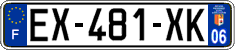 French license plate, SIV (ordinary)