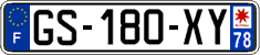 French license plate, SIV (ordinary)