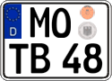 German license plate, Regular plates
