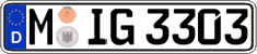 German license plate, Regular plates