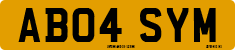 License plate of the United Kingdom, 2001 year system