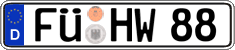 German license plate, Regular plates