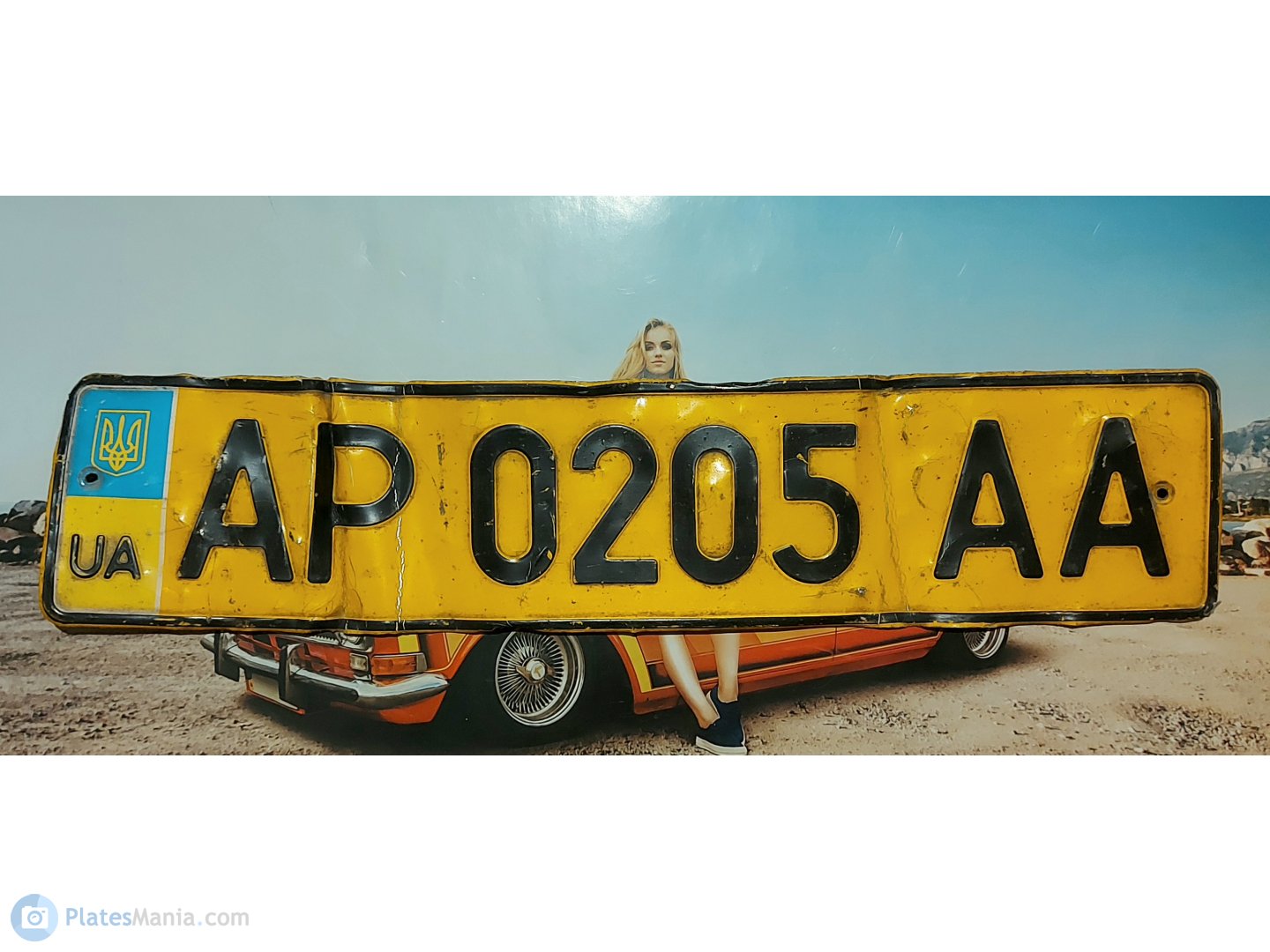 AP 0205 AA, License plate without vehicle 