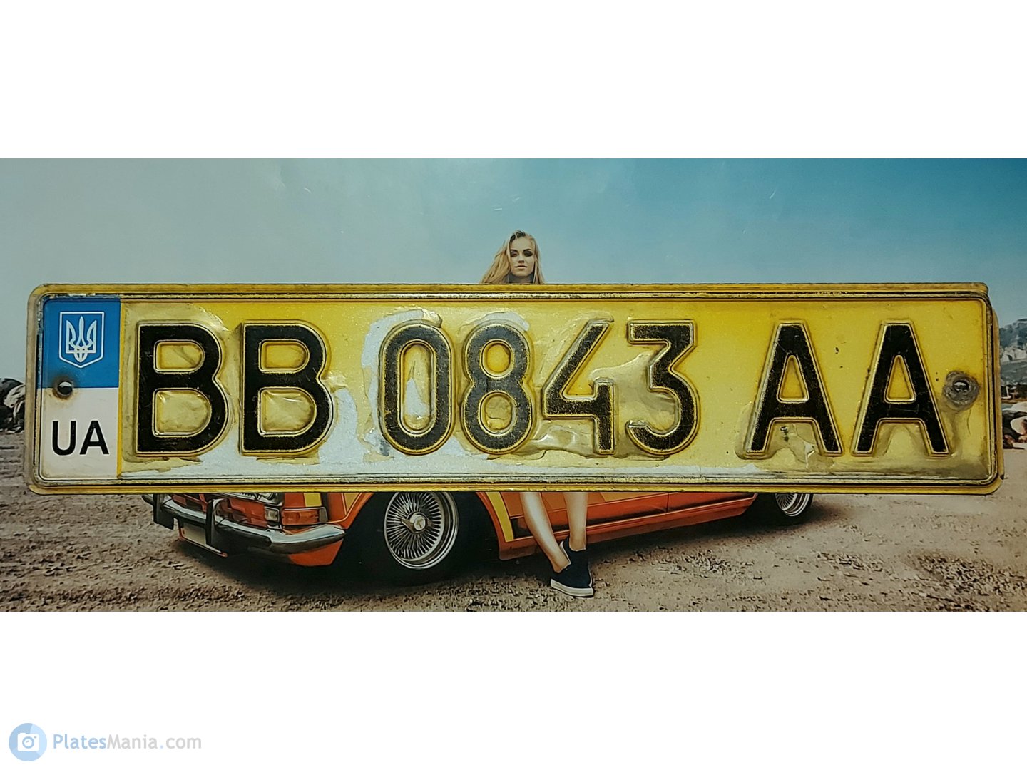 BB 0843 AA, License plate without vehicle 