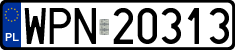 License plates of Poland, Regular car plates