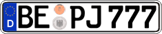 German license plate, Regular plates