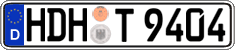 German license plate, Regular plates