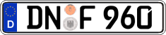 German license plate, Regular plates