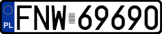 License plates of Poland, Regular car plates