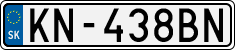 License plate of Slovakia, Cars