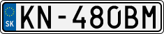 License plate of Slovakia, Cars