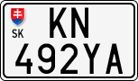 License plate of Slovakia, Cars