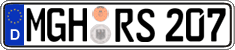 German license plate, Regular plates