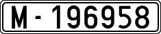 License plates of Spain, 1900 year series