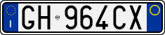 License plate of Italy, Cars (1994 year series)
