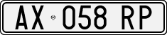 License plate of Italy, Cars (1994 year series)