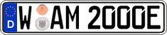 German license plate, Electric vehicles