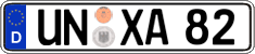 German license plate, Regular plates