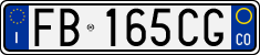 License plate of Italy, Cars (1994 year series)