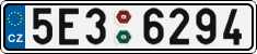 License plate of the Czech Republic, Cars (2001)