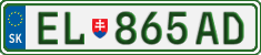 License plate of Slovakia, Electric vehicles