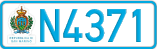 License plate of San Marino, Cars (A1234)