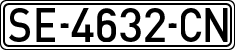 License plates of Spain, 1971 year series
