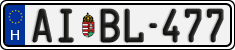 license plates of Hungary, Regular plates (2022)