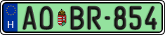 license plates of Hungary, Regular plates (2022)