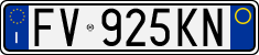 License plate of Italy, Cars (1994 year series)