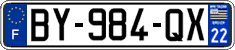 French license plate, SIV (ordinary)