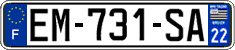 French license plate, SIV (ordinary)