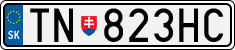 License plate of Slovakia, Cars