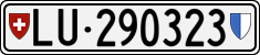 License plate of Switzerland, Cars