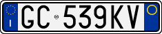 License plate of Italy, Cars (1994 year series)